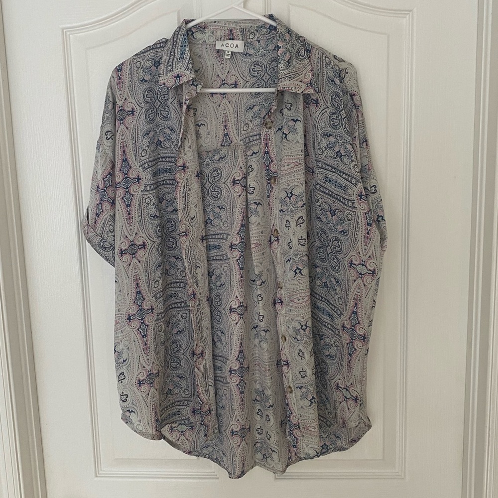 ACOA blouse, shorts, and top size small